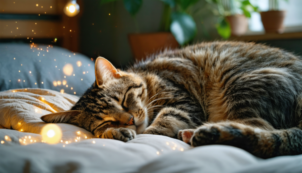 explorez la signification spirituelle d'un chat dormant sur votre lit et découvrez les messages des énergies animales selon les croyances traditionnelles.